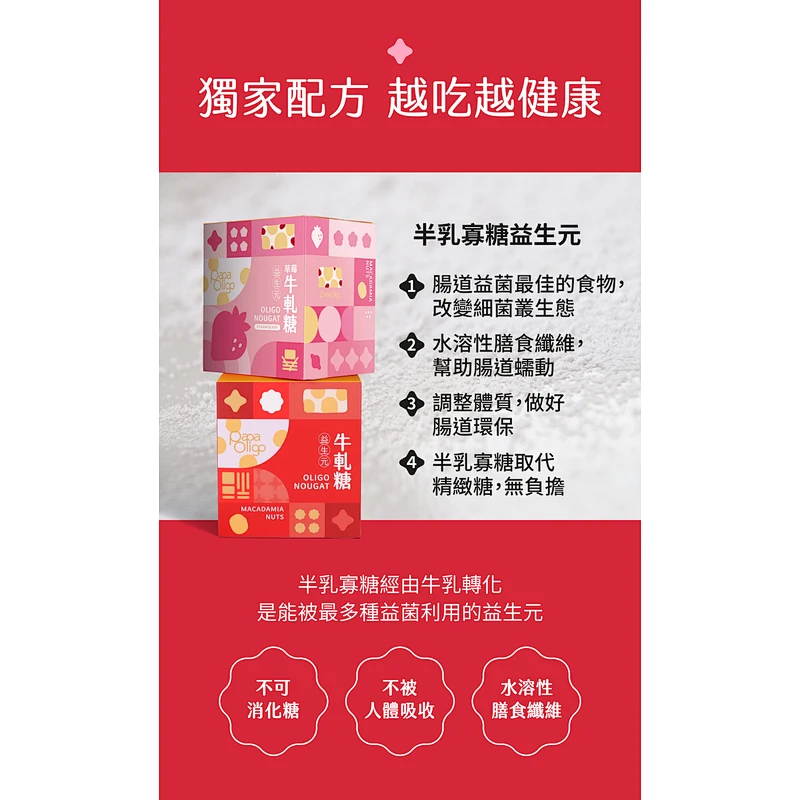 PAPAOLIGO NOUGAT (STRAWBERRY)